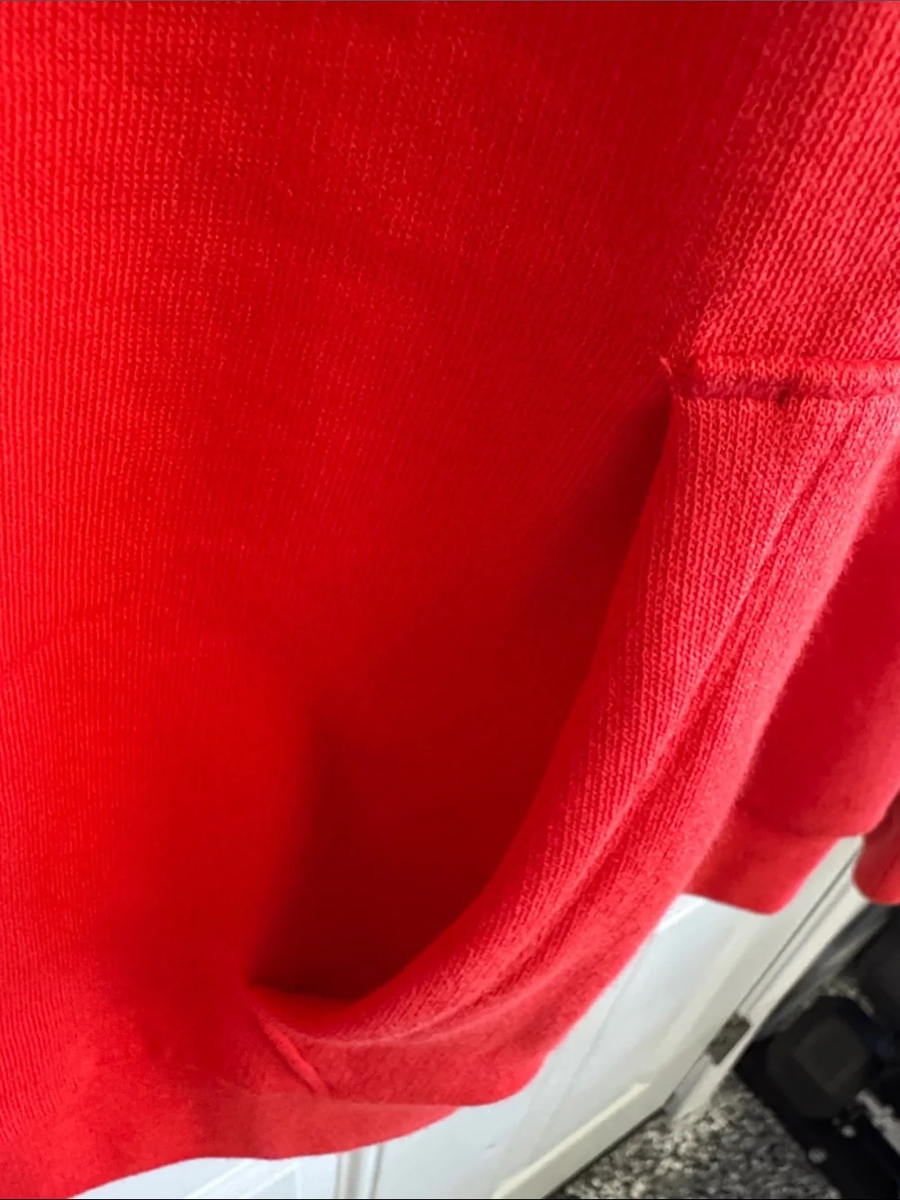 PINK Victoria's Secret Red Full-Zip Hooded Jacket with Black Logo